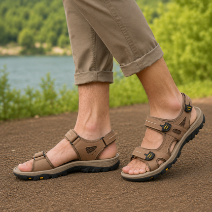 Men’s Wide Toe Box Adjustable Orthopedic Support Sandals