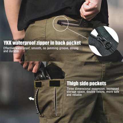 Men's Urban Cargo Hunting Trousers Waterproof Ripstop Outdoor Trousers