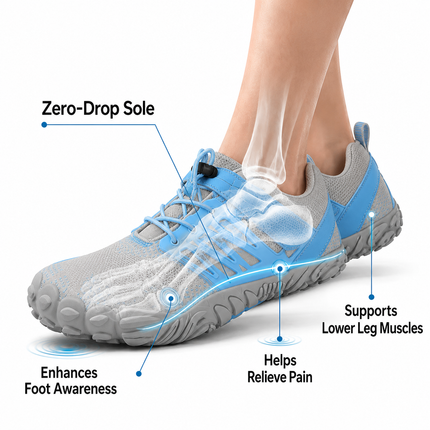 Lightweight Orthopedic Barefoot Shoes with Wide Toe Box – Unisex Flexible Comfort Walking Shoes