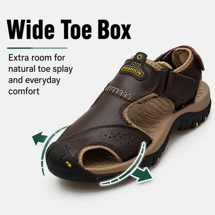 Men’s Extra Wide Toe Orthopedic Sandals with Adjustable Straps