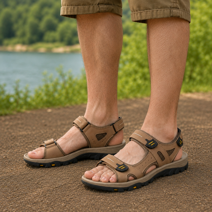 Men’s Wide Toe Box Adjustable Orthopedic Support Sandals