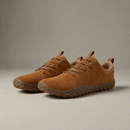 Orthopedic Suede Barefoot Hiking Trainers | Wide Toe Box Walking Shoes - Unisex