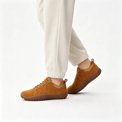 Orthopedic Suede Barefoot Hiking Trainers | Wide Toe Box Walking Shoes - Unisex