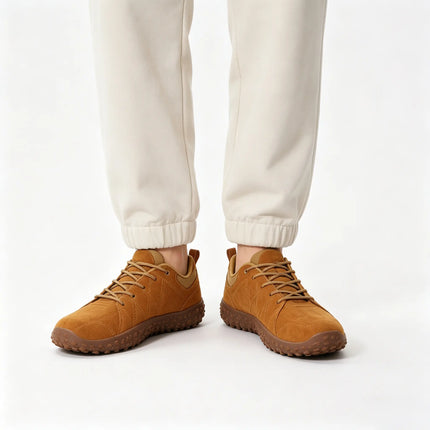 Orthopedic Suede Barefoot Hiking Trainers | Wide Toe Box Walking Shoes - Unisex