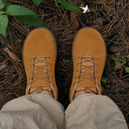 Orthopedic Suede Barefoot Hiking Trainers | Wide Toe Box Walking Shoes - Unisex