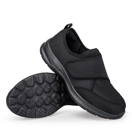 Wide Fit Orthopedic Walking Shoes for Swollen Feet with Adjustable Strap