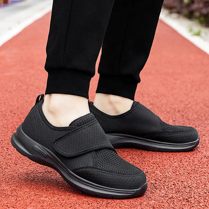 Wide Fit Orthopedic Walking Shoes for Swollen Feet with Adjustable Strap