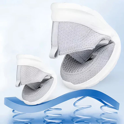 Wide Fit Orthopedic Walking Shoes for Swollen Feet with Adjustable Strap