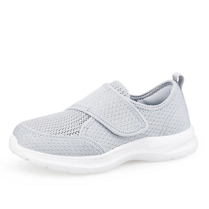 Wide Fit Orthopedic Walking Shoes for Swollen Feet with Adjustable Strap
