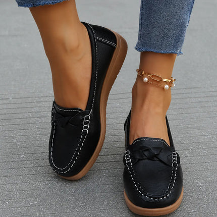Women’s Orthopedic Slip-On Loafers | Soft Leather Walking Shoes