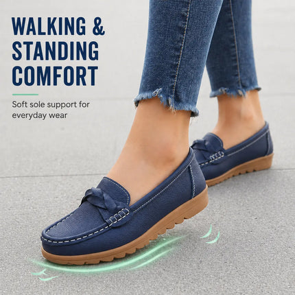 Women’s Orthopedic Slip-On Loafers | Soft Leather Walking Shoes