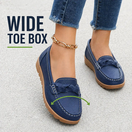 Women’s Orthopedic Slip-On Loafers | Soft Leather Walking Shoes