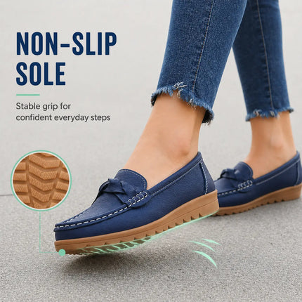 Women’s Orthopedic Slip-On Loafers | Soft Leather Walking Shoes