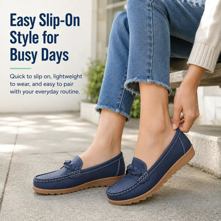 Women’s Orthopedic Slip-On Loafers | Soft Leather Walking Shoes