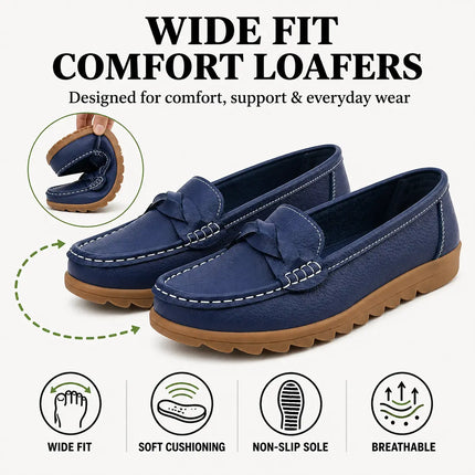 Women’s Orthopedic Slip-On Loafers | Soft Leather Walking Shoes