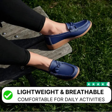 Women’s Orthopedic Slip-On Loafers | Soft Leather Walking Shoes
