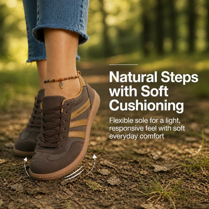 Women’s Orthopedic Suede Trainers | Wide Fit Comfort Shoes