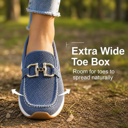 Women’s Wide Fit Orthopedic Loafers | Slip-On Comfort Shoes