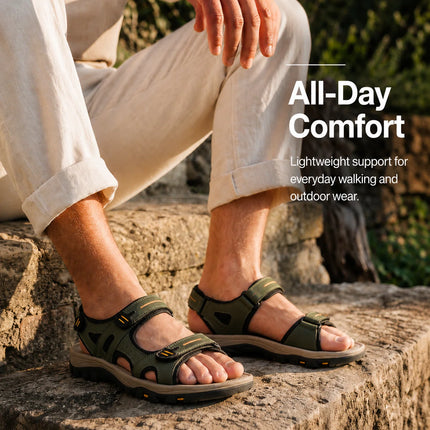 Men’s Wide Toe Box Adjustable Orthopedic Support Sandals