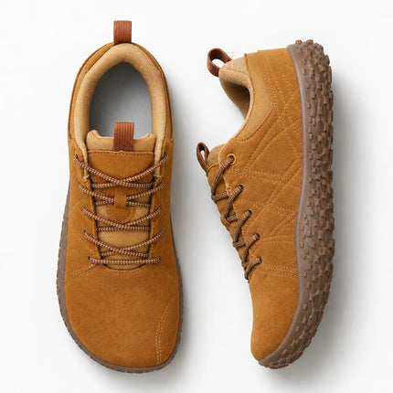 Orthopedic Suede Barefoot Hiking Trainers | Wide Toe Box Walking Shoes - Unisex