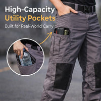 Men's Urban Cargo Pants Waterproof Ripstop Tactical Trousers