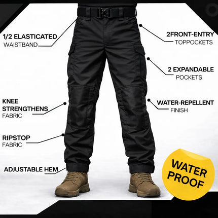 Men's Urban Cargo Hunting Trousers Waterproof Ripstop Outdoor Trousers